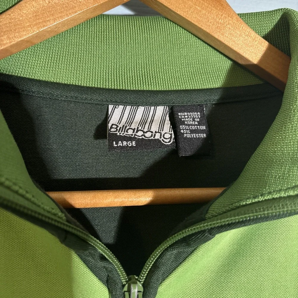 Billabong Nova Check Vintage Track Jacket Men's Large. Green Argyle.‎